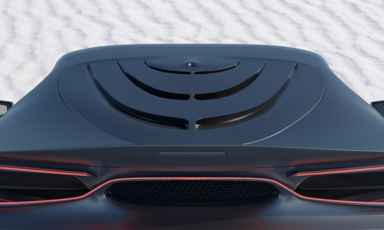 Stepped, ribbed rear deck.