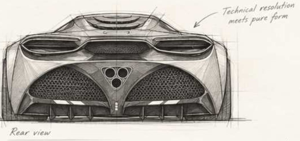 Rear. Technical resolution meets pure form.